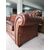 Divano chesterfield club 4 posti in pelle marrone cognac di grandi dimensioni 