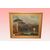 Quadro inglese del 1800 Olio su tela "Paesaggio con fiume e monti" 