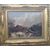 Quadro olandese del 1800 Olio su tavola paesaggio innevato con mulino ad acqua