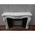 CAMINO SCOLPITO STILE LUIGI XV IN MARMO BIANCO CARRARA EPOCA PRIMI 800 FRANCIA cm L162xP42xH108