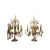 Coppia di Flambeaux in Ottone e Cristallo 
