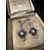 Platinum earrings with Diamonds and Sapphires