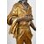 Scultura antica in legno policromo raffigurante il Moro di Venezia. Periodo inizio XX secolo.