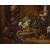 Cortile con natura morta di animali e frutta, Adriaen de Gryef (Leida 1657 - Bruxelles 1722) Firmato 'A Gryeff f’(ecit) - al centro sulla sinistra