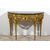 RISERVATA Importante e rara consolle a mezzaluna neoclassica in legno intagliato laccato e dorato, Torino, Francesco Bolgiè attr., fine XVIII secolo