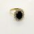 Anello in oro 18 kt con zaffiro e diamanti