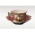 Tazzina con piattino in porcellana rosa Meissen del 1800