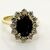 Anello in oro 18 kt con zaffiro e diamanti
