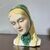 Ragazza con fazzoletto Antonio Ronzan anni 40 Decò .  Ceramica Mis h 24 