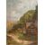 Guglielmo Pizzirani (Bologna, 1886-1971)  Paesaggio con gradinata.