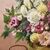 DIPINTI ANTICHI DI FIORI, NATURE MORTE CON MALVAROSE E HIBISCUS, OLIO SU TELA, DELL 800. (QF648)