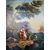 Olio su tela francese di inizio 1800 Raffigurante Scena di vita Familiare