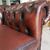 Poltrona chesterfield club vintage inglese originale in pelle marrone 