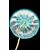 Lampada in vetro soffiato a forma di delfino nei toni azzurri con foglia oro.Manifattura Seguso.Murano.