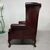 Divano 2 posti chesterfield modello Queen Anne originale vintage in pelle rosso bordeaux 
