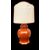 Lampada in ceramica a forma di vaso orientale ottagonale.