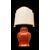 Lampada in ceramica a forma di vaso orientale ottagonale.