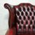 Divano 2 posti chesterfield modello Queen Anne originale vintage in pelle rosso bordeaux 