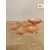 Antico servizio art Decò 1940 in vetro rosa, mis. coppa grande 13x24 cm coppe piccole 7x13