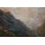 Olio su tavola Italiano del XX secolo raffigurante Paesaggio di montagna "Franco Ricciardi" firmato