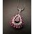 Pendente  con  Rubino  taglio a  goccia  di 2.5 ct.  e  Diamanti  per  1.5  ct.