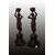 Coppia di antiche statuette del 1800 Giovani fanciulle con base in marmo 