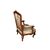 Coppia di poltrone Francesi del 1800 stile Luigi XV in legno di noce con bordi dorati