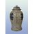 Antico vaso potiche cinese di inizio 1800 in porcellana decorata bianca e blu, marchio manifattura sul fondo