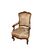 Coppia di poltrone Francesi del 1800 stile Luigi XV in legno di noce con bordi dorati