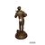 Piccola scultura francese in bronzo del 1800 raffigurante Pierrot con Chitarra