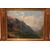 Olio su tavola Italiano del XX secolo raffigurante Paesaggio di montagna "Franco Ricciardi" firmato