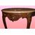 Tavolino circolare francese stile Barocco del 1800 in legno di noce