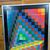 Serigrafia quadro astratto Victor Vasarely .1969 Multicolor  mis  80 x 45 