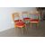 Guppo 4 sedie anni 50 restaurate Modernariato . legno acero e seduta rossa Sky