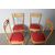 Guppo 4 sedie anni 50 restaurate Modernariato . legno acero e seduta rossa Sky