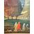 Antico dipinto fine '800, acquerello con paesaggio 41x29 cm