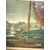 Antico dipinto fine '800, acquerello con paesaggio 41x29 cm