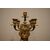 Tris composto da orologio e 2 candelabri a 5 fiamme in bronzo dorato francese del 1800