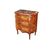 Comoncino francese del 1800 a tre cassetti con ricchi motivi di intarsio e marmo