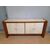 CREDENZA ART DECO ANNI 1930-40 IN NOCE E PERGAMENA NELLO STILE DI OSVALDO BORSANI