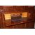 Grande libreria bookcase inglese del 1800 in legno di mogano con scrittoio 