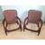 COPPIA DI POLTRONE VINTAGE IN MOGANO ORIGINALI ANNI '50 IN STILE PAOLO BUFFA