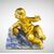 GIOVANE BACCO EBBRO - SCULTURA IN BRONZO DORATO 