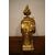Tris composto da orologio e 2 candelabri a 5 fiamme in bronzo dorato francese del 1800