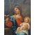 Quadro olio su tela Il sogno di San Giuseppe e della Vergine XVIII Italia.