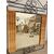 Specchio in ferro battuto e vimini, vintage, anni '60, mis 88x63 cm, modernariato