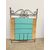 Specchio in ferro battuto e vimini, vintage, anni '60, mis 88x63 cm, modernariato