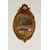 Specchiera ovale verticale con cimasa stile Luigi XV del 1800 dorata foglia oro