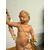 Antica scultura putto festante in terracotta fine '700 Francia h35 cm