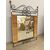Specchio in ferro battuto e vimini, vintage, anni '60, mis 88x63 cm, modernariato
